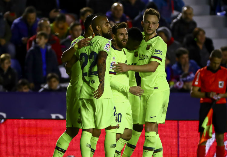 La Liga: Barcelona's Lionel Messi takes the match ball home after a superb performance against Levante