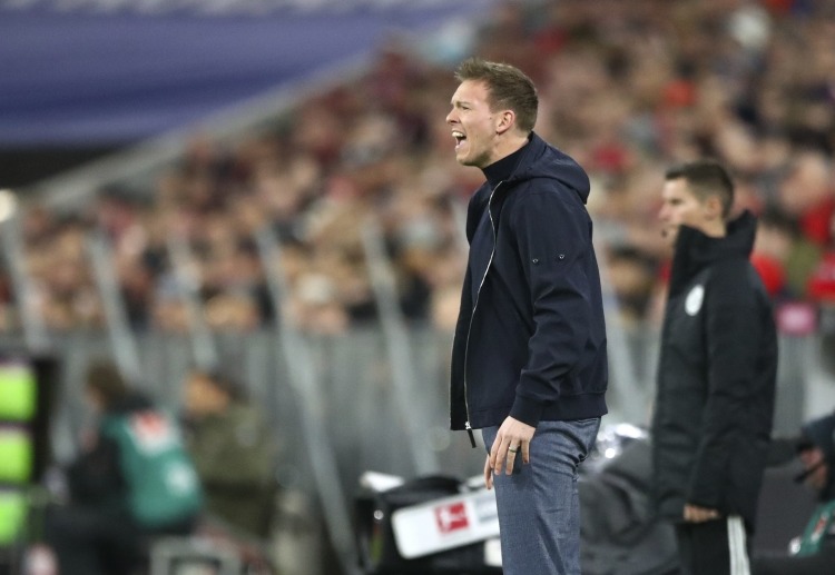 RB Leipzig boss Julian Nagelsmann is upset after falling to the third spot in Bundesliga table