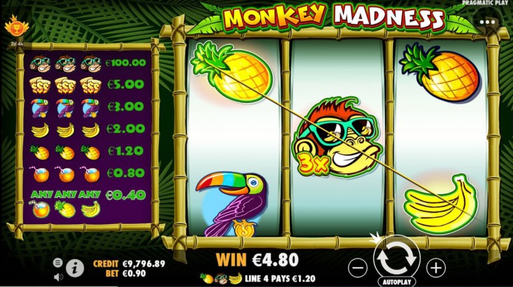 เกมน้องใหม่จากค่าย Pragmatic Play กับ Monkey Madness จาก SBOBET