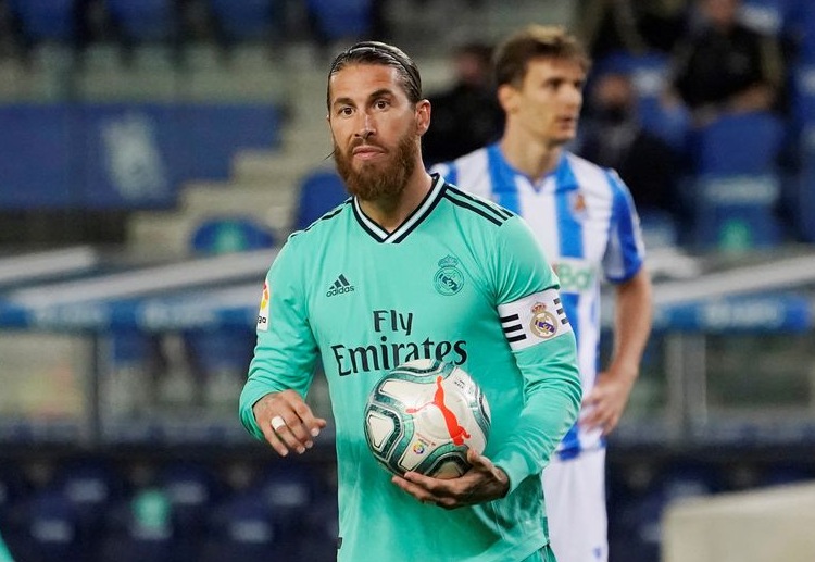 Sergio Ramos scores a penalty to give Real Madrid the lead against Real Sociedad in recent La Liga match