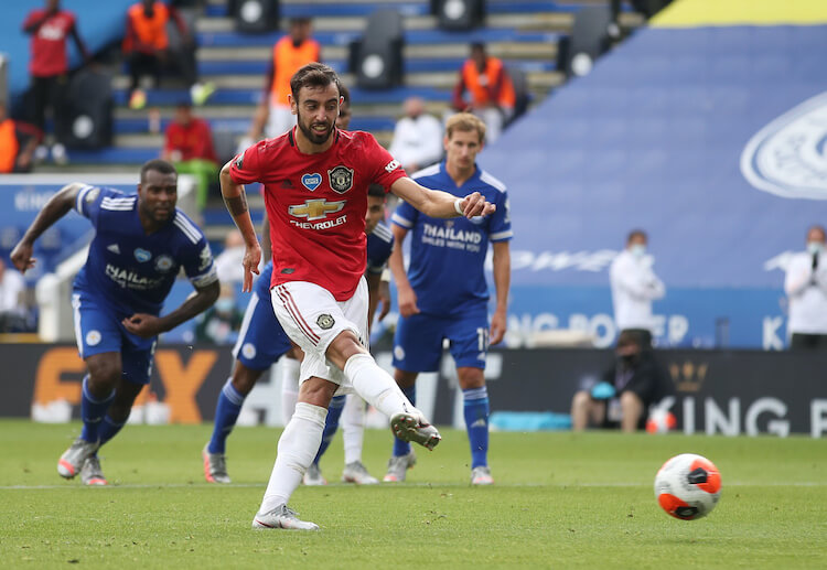 Bruno Fernandes successfully converts Manchester United’s 20th penalty of the Premier League season