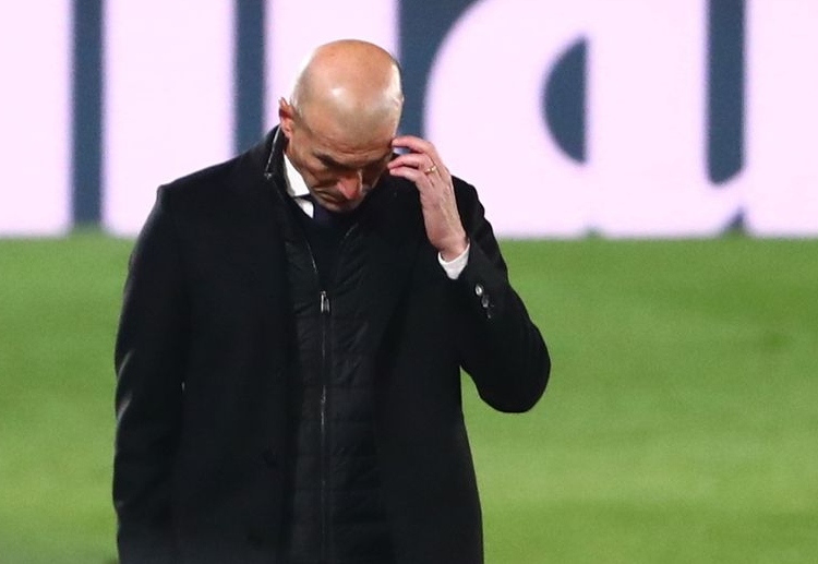 Zinedine Zidane is dejected following Real Madrid's 1-2 defeat with Valencia in recent La Liga match