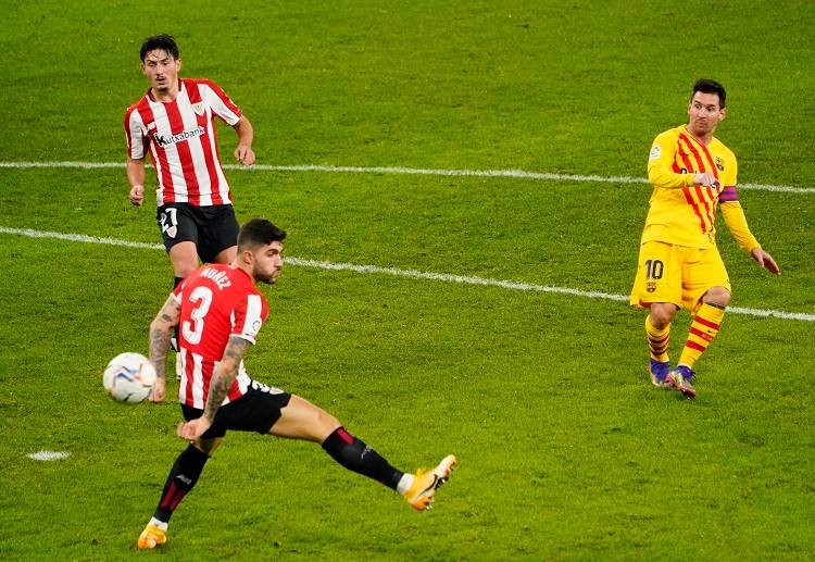 Athletic Bilbao team trying to beat Lionel Messi in La Liga
