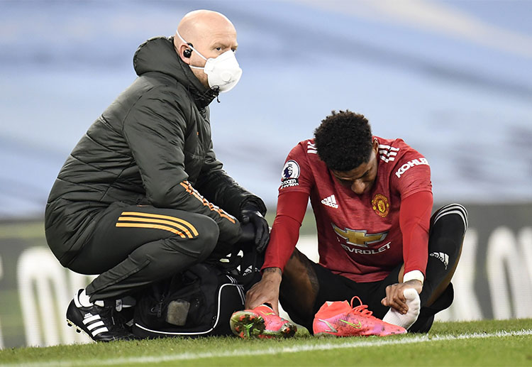 Manchester United will hope to have Marcus Rashford available for selection when they face West Ham in Premier League