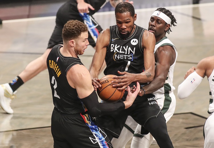 Brooklyn Nets forwards Kevin Durant led the NBA scoring in Game 2 against the Milwaukee Bucks