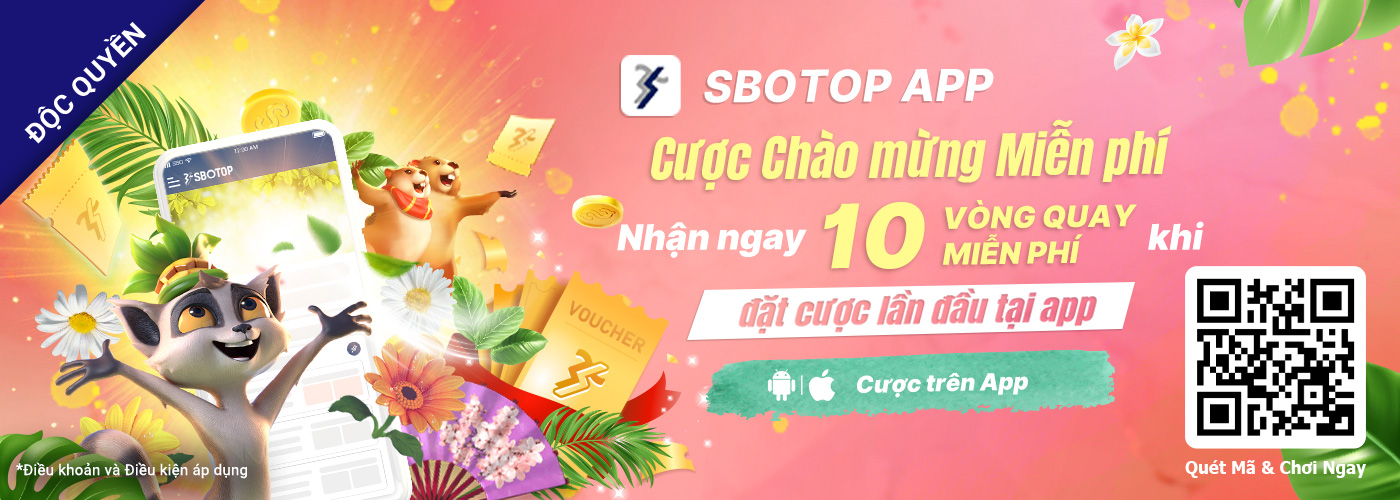 Phiếu Thưởng Chào Mừng Ứng Dụng SBOTOP