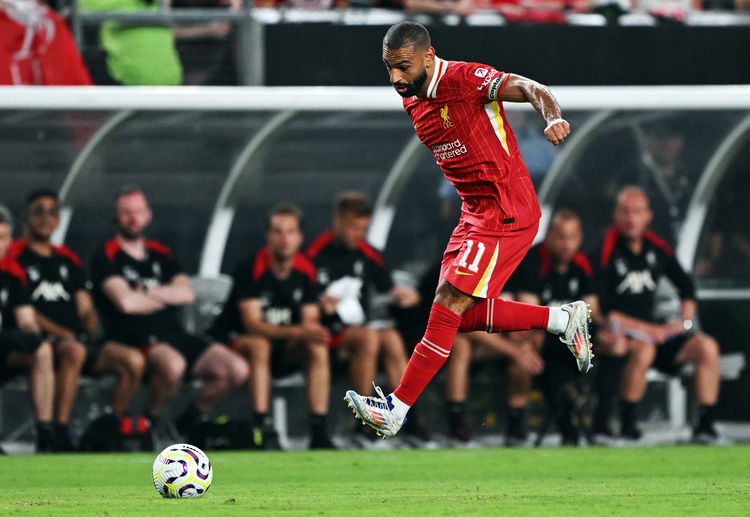 Mohamed Salah scored a goal for Liverpool during their club friendly match against Arsenal