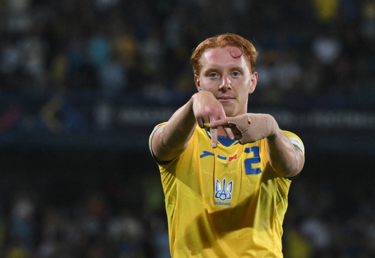 Yukhym Konoplia scored Ukraine's only goal in their Nations League game vs Albania