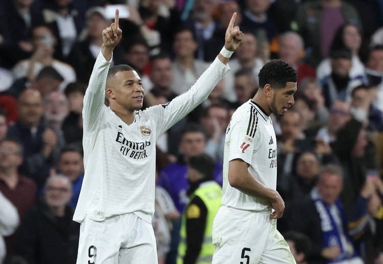 西甲联赛 本场比赛两粒进球，让姆巴佩在皇马首个赛季的正式比赛进球数累计至33个。