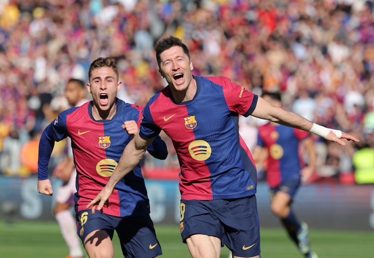 国王杯 巴萨前锋莱万多夫斯基，若能在客场与马竞的比赛中打入两球，他本赛季的个人进球数将达到40球以上。