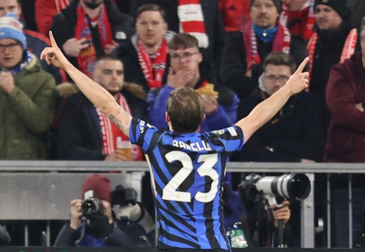 欧冠联赛 弗拉泰西在比赛的最后关头攻入一球，帮助国际米兰在客场2比1击败拜仁慕尼黑，使得他们在两回合中领先。