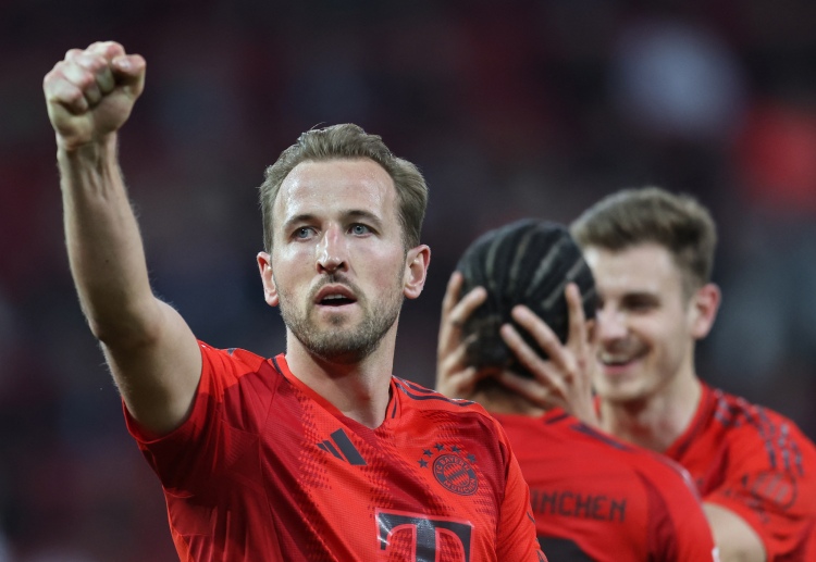 德甲联赛 拜仁在第60分钟由凯恩头球反超，实现比分逆转。