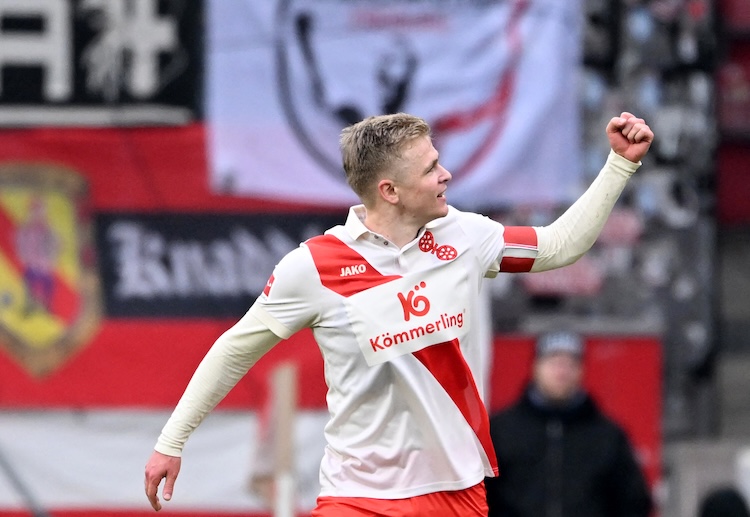 마인츠의 다득점 선두 요나탄 부르카르트는 다가오는 분데스리가 볼프스부르크 전에서 득점을 추가하려 한다.