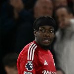 英超联赛 诺丁汉森林主场1比0战胜曼联，埃兰加长途奔袭，攻入制胜球