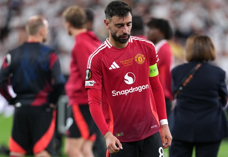 Bruno Fernandes struggled to spark Manchester United’s attack as they fell to Tottenham in the Europa League final