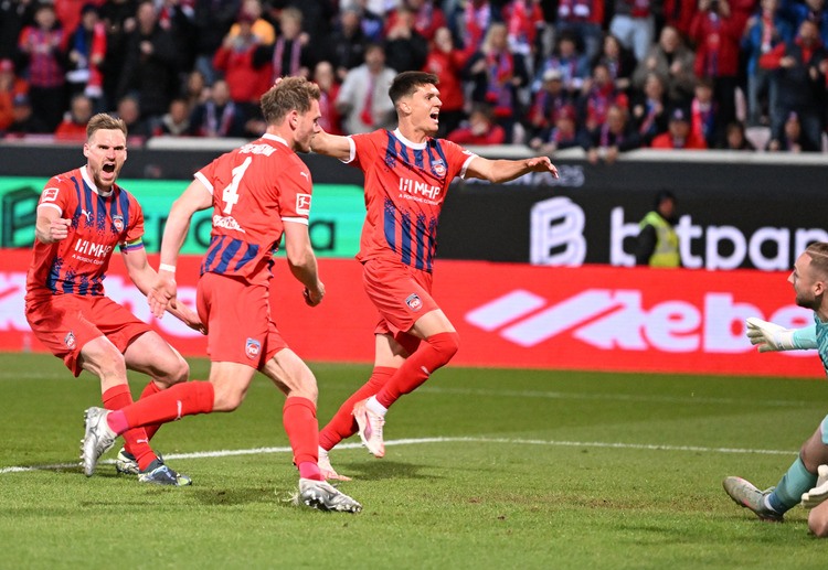 德甲联赛 海登海姆凭借斯恩萨的关键进球，客场2比1险胜埃弗斯堡。