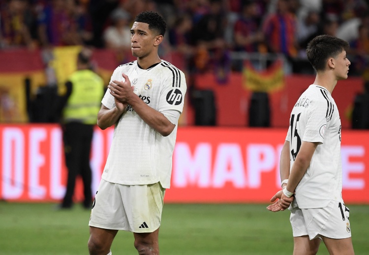 西甲联赛 贝林厄姆因小腿伤痛继续独自训练，皇马是否能上场仍待确认。