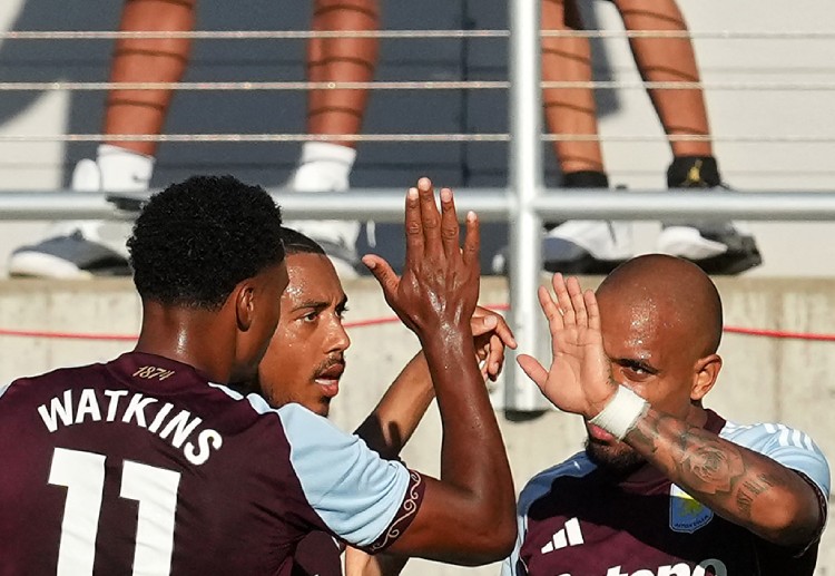 友谊赛 阿斯顿维拉与法兰克福2比2战平，奥利·沃特金斯贡献进球。