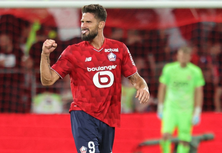 欧洲联赛 吉鲁虽年届39岁，但依然是里尔锋线的关键人物，其经验与进球能力不可小觑