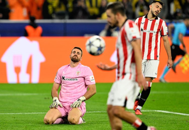 Unai Simon prepares ahead of Athletic Bilbao's Champions League match against Newcastle United