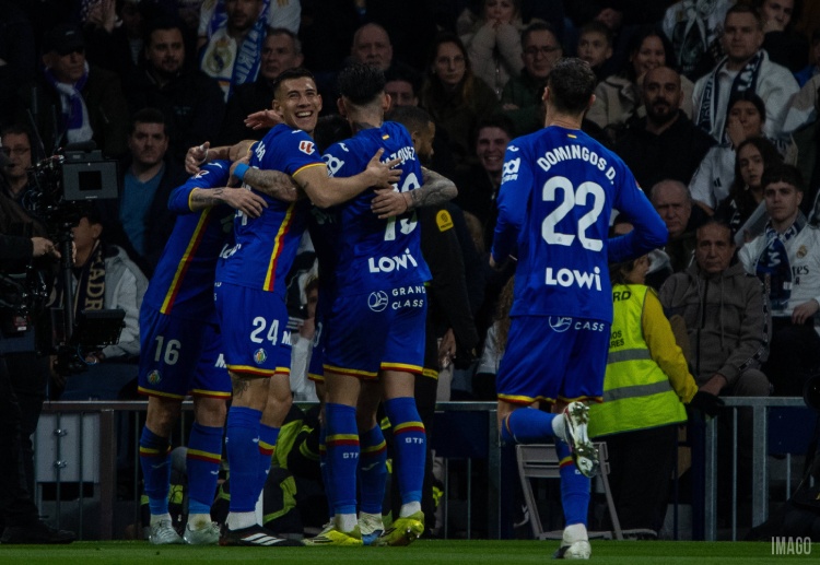 西甲联赛  赫塔费的萨特里亚诺在禁区前沿的一脚凌空抽射为球队攻入了制胜球。