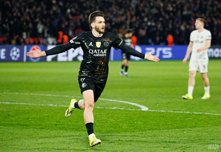 欧冠联赛 巴黎圣日尔曼依靠克瓦拉茨赫利亚的两粒进球，以5比2战胜切尔西