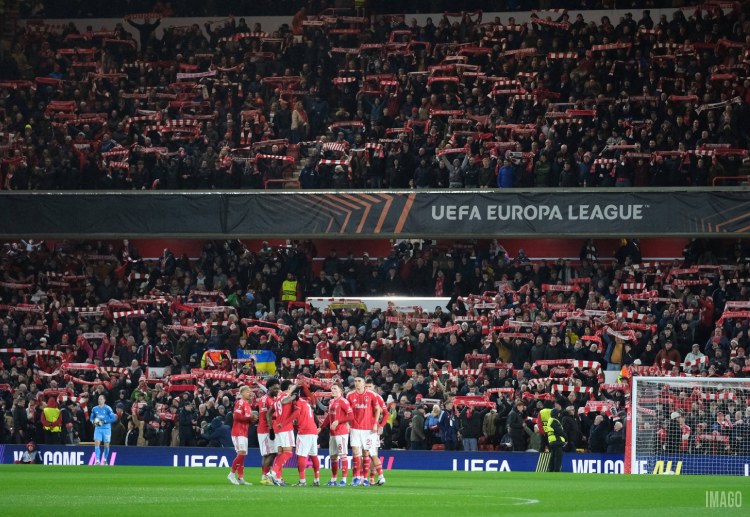 欧洲联赛 诺丁汉森林逆转中日德兰,自1995-96赛季以来首次进入欧联八强。