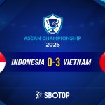 Skor akhir ASEAN Championship 2026: Indonesia 0-3 Vietnam